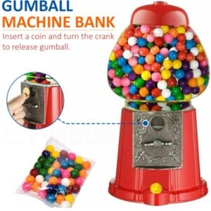 Vibrant Red Gumball Machine Toy